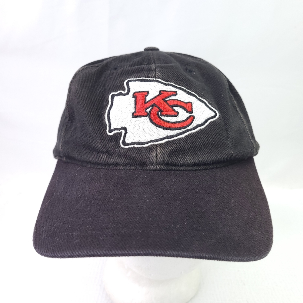 Vintage Kansas City Chiefs Twins Enterprise Adjustable Black Corduroy Hat Cap